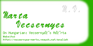 marta vecsernyes business card